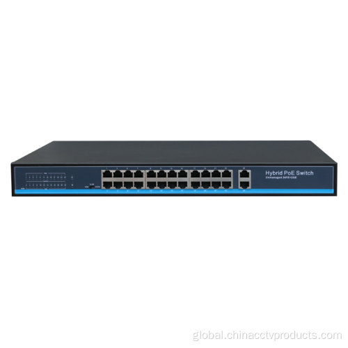 Poe Switch 24 Port 24Port CCTV Network Ethernet PoE Switch 48v Factory